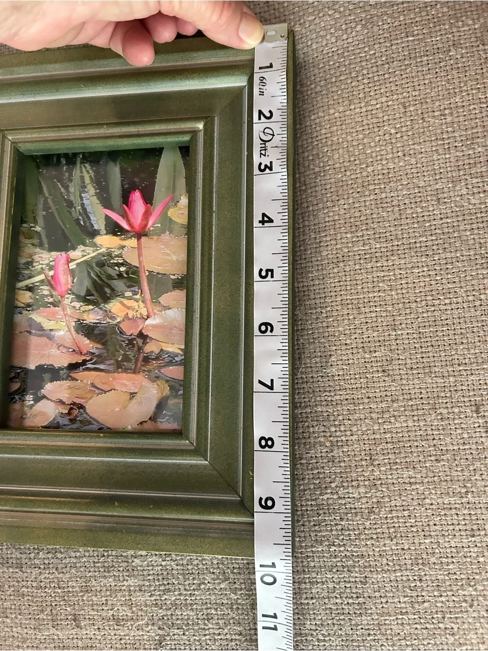 Green Wood Picture Frames Lot of 2 Home Decor Cottagecore Farmhouse Style Photo
